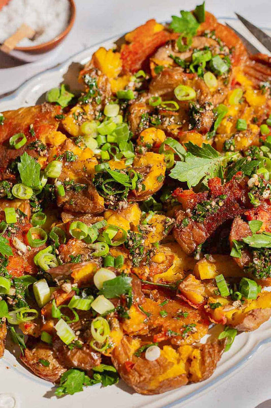 Crispy "Smashed" Potatoes  w/Garlic & Za'atar